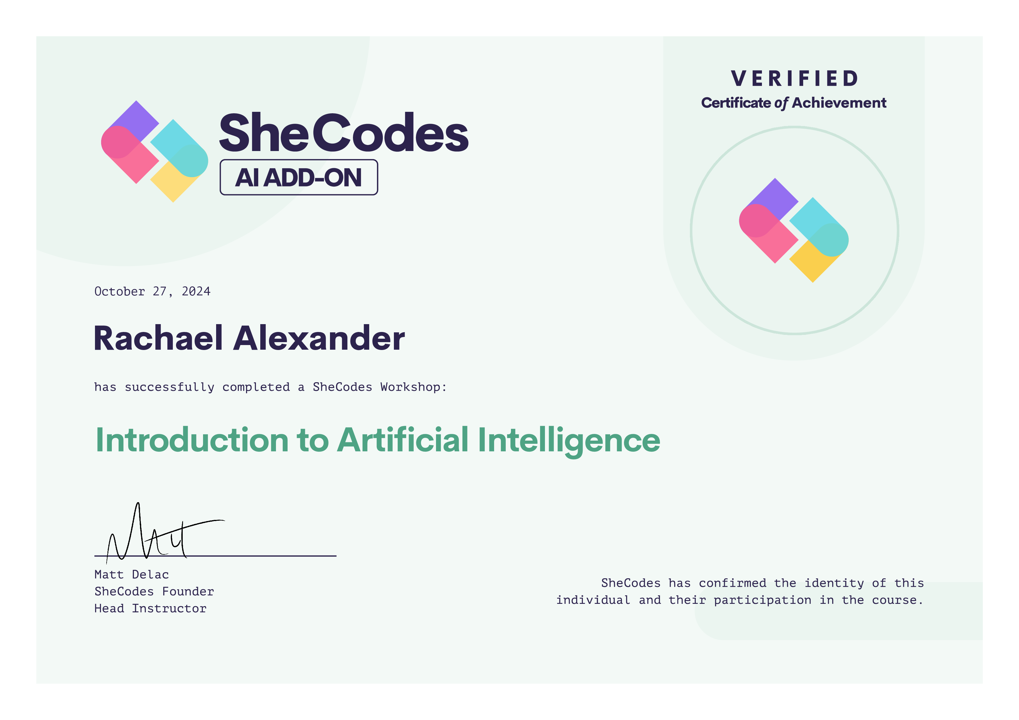 AI Certificate